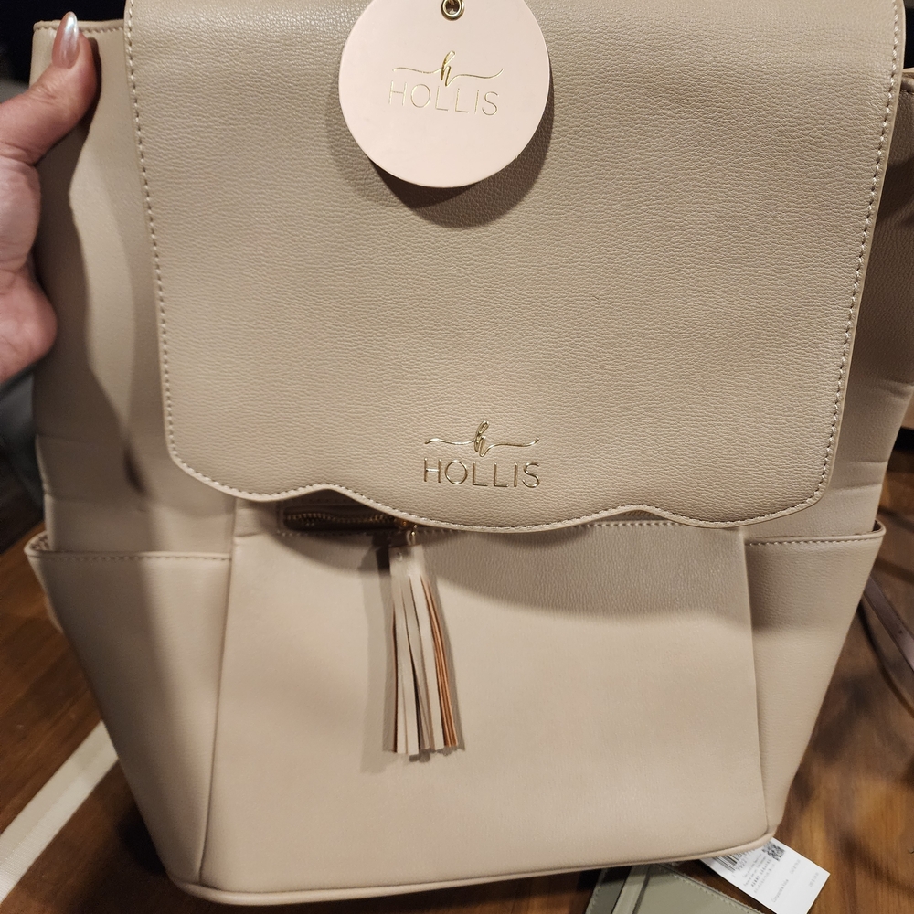 Hollis Beige Diaper Backpack NEW